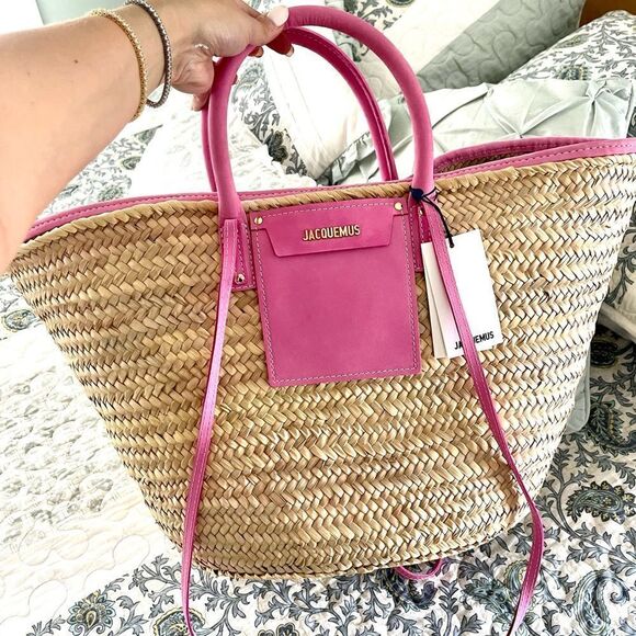 JACQUEMUS Pink Le Grand Panier Soleil Tote Bag JACQUEMUS Le Grand Panier Soleil - Picture 2 of 16